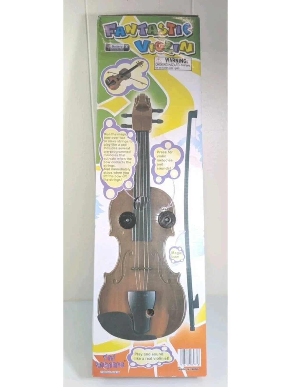 Toy Practice Violin Children Kids Musical Instrument with Built In Melodies NEW